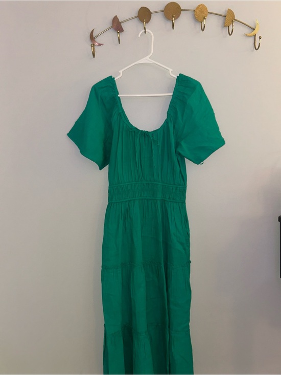 GAP Dresses & Skirts - Green Tiered Puff Sleeve Maxi Dress— Size Tall Large*